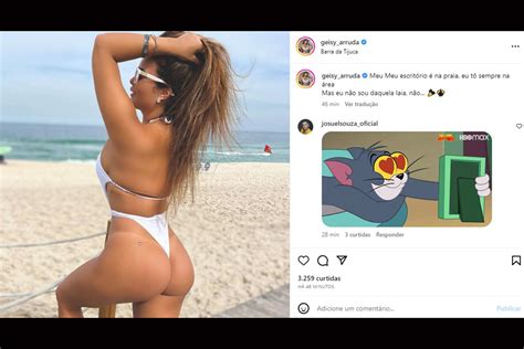 Geisy Arruda posa de maiô fio dental e mostra tatuagem no bumbum