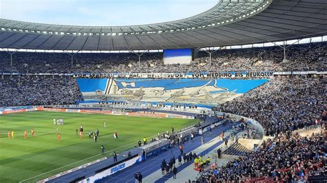 Great Hertha Berlin Tifo Choreo In The Berlin Derby Vs Union