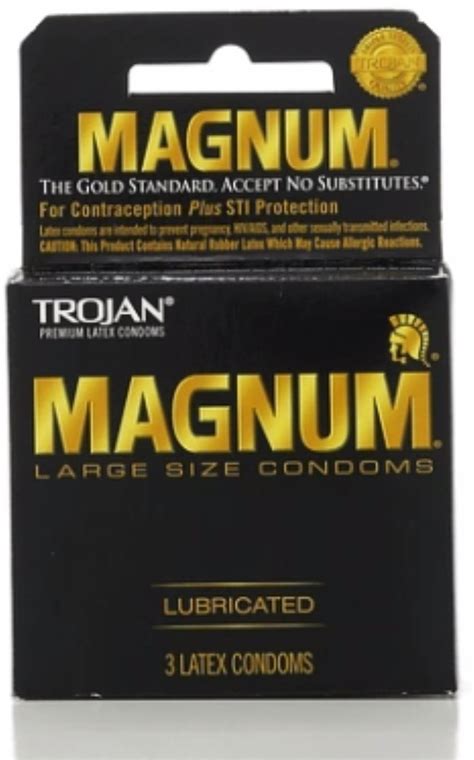 Trojan Magnum Condoms Large Lubricated Latex 3 Each Pack Of 4