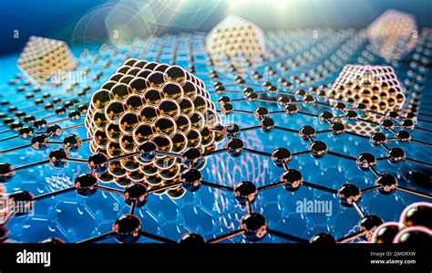 Nanoparticles On Graphene Illustration Stock Photo Alamy