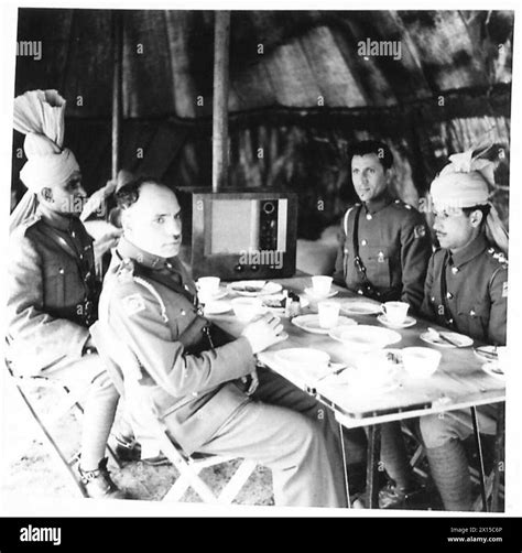 Royal Indian Army Service Corps Indian Officers At Tea In Their Tent