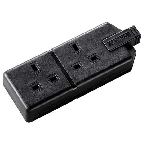 Masterplug Double Socket Heavy Duty Extension Lead, Black, ELS132B - Eezee