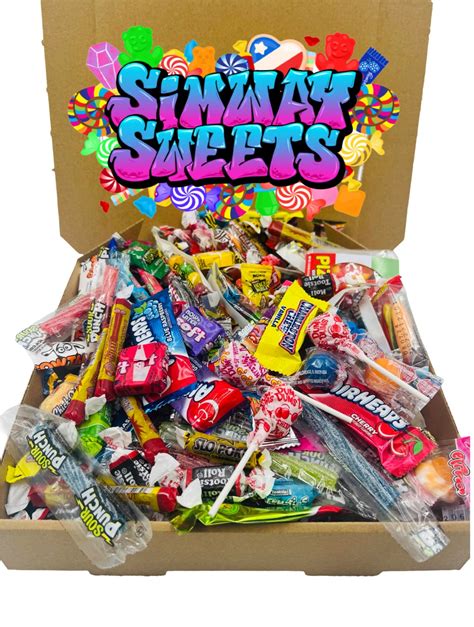 American Sweet Box Candy Hamper 200 Piece Large T Simway Sweets