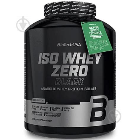 ᐉ Протеин BioTechUSA Iso Whey Zero Black клубника 2270 г • Купить в ...