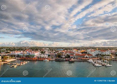 Skyline of Oranjestad, Capital of Aruba Editorial Photo - Image of dock ...