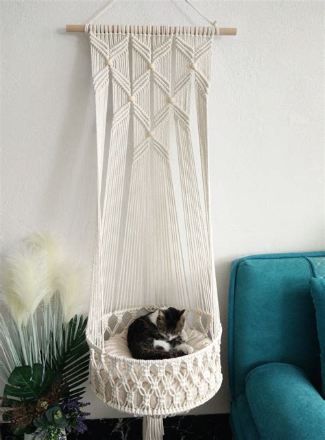 23 beautiful macramé cat beds that double as home decor Artofit