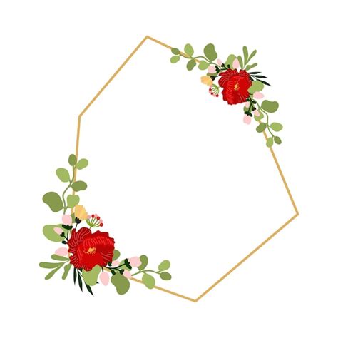 Decoração De Moldura Floral Para O Conceito De Ornamento De Casamento