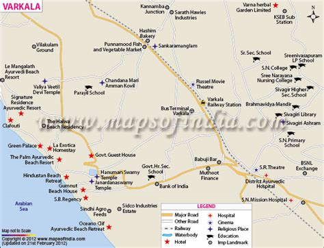 Varkala City Map