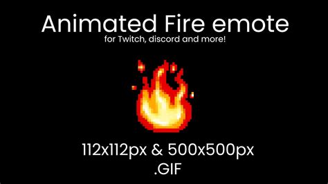 FIRE Animated Emote Stream Discord Y Twitch Hot Fire Sticker For