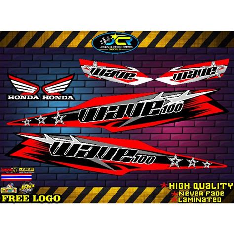 Honda Wave Stock Decals Shopee Philippines