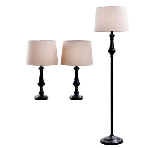 Alsy Combo Bronze Lamp Set 3 Piece 20007 000 The Home Depot