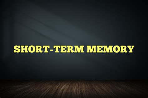 Short Term Memory In Psychology