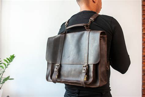 Briefcase Bagbriefcase Backpackleather Briefcasecomputer - Etsy