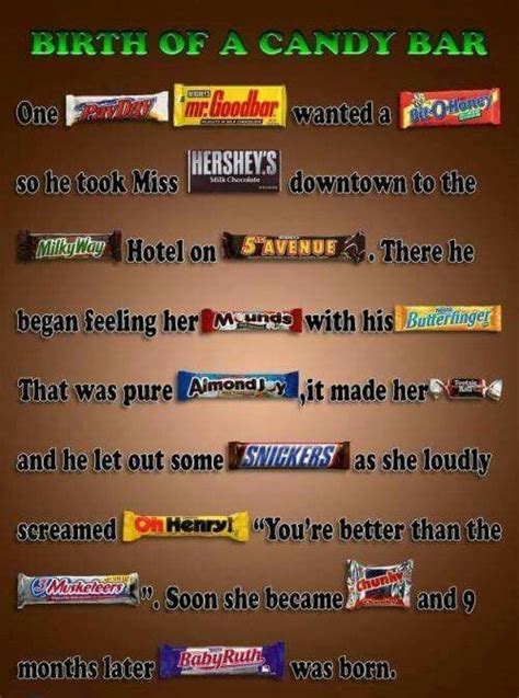 Birth Of A Candy Bar Bar Jokes Funny Baby Shower Games Baby Shower