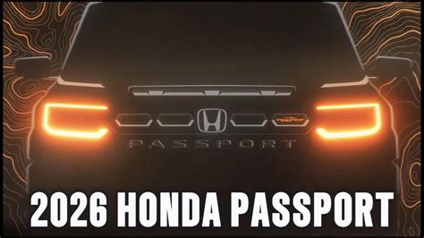 New Honda Passport Trailsport Teaser A Major Facelift What