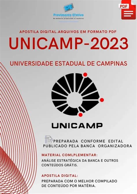 Provimento Efetivo Concursos Apostila Unicamp Cargo Arquiteto 2023