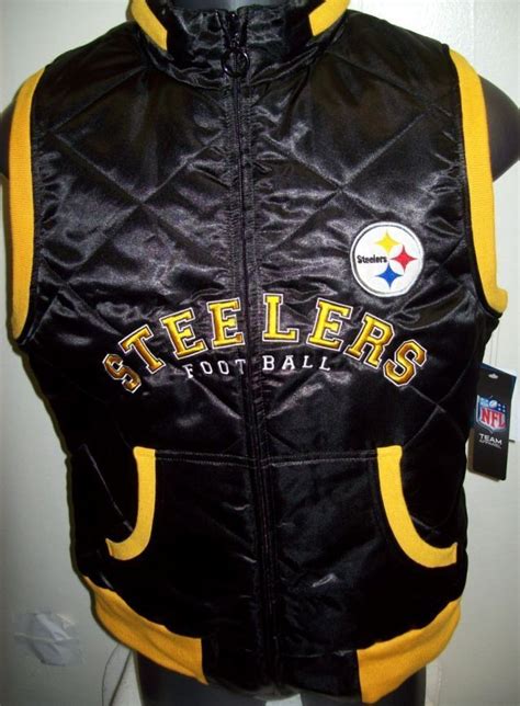 Woman's PITTSBURGH STEELERS Vest NFL APPAREL BLACK Polyfilled XS S : r ...