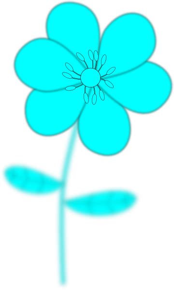 Aqua Fleur Clip Art at Clker.com - vector clip art online, royalty free ...