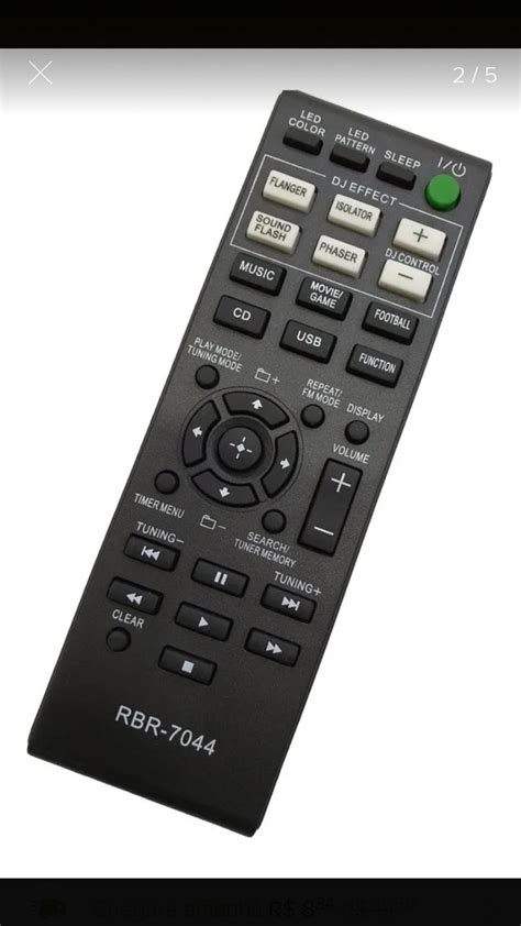 Controle Sony Rm Amu163 Shake 7 Shake 5 Mhc Gpx88 Rbr 7044 Mercado Livre