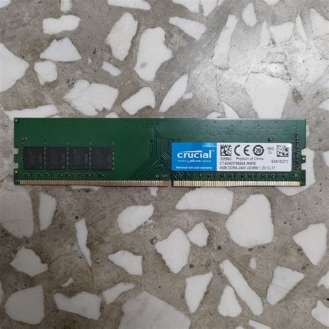 二手 Micron Crucial 美光 DDR4 2400 4GB 桌機記憶體 4G 蝦皮購物