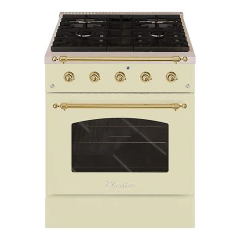 Hallman Classico 30" 4.2 cu. ft. 4-Burners Freestanding All Gas Range ...