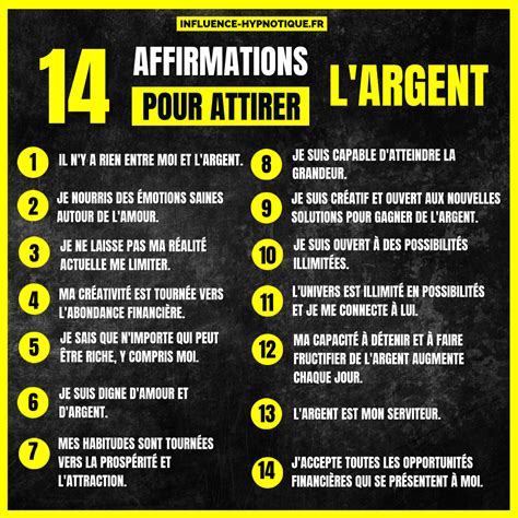 14 Affirmations Positives Pour Attirer Largent En 2023 Affirmations