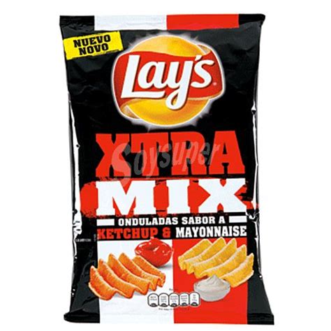 Lay S Patatas Fritas Onduladas Xtra Mix Ketchup Mayonesa Bolsa Gr