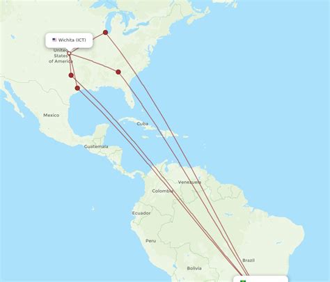 Flights From Wichita To Sao Paulo Ict To Gru Flight Routes