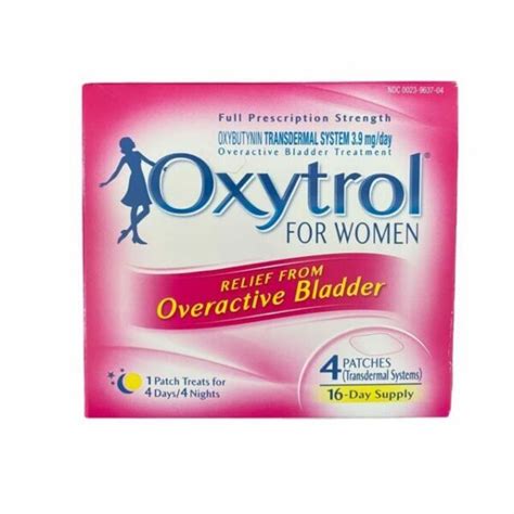 Oxytrol For Women Relief From Overactive Bladder Patch Pack Of 4 For Sale Online Ebay