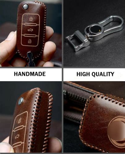 Genuine Leather Car Key Case Cover For Toyota Land Cruiser Prado