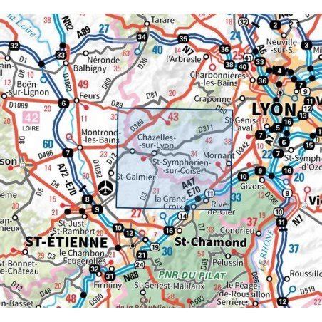 Carte ign randonnée Mont du Lyonnais 1 la livraison