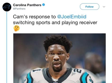 Hey Carolina Panthers Stay Away From Joel Embiid Barstool Sports