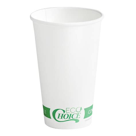EcoChoice Oz White Compostable Paper Hot Cup Case