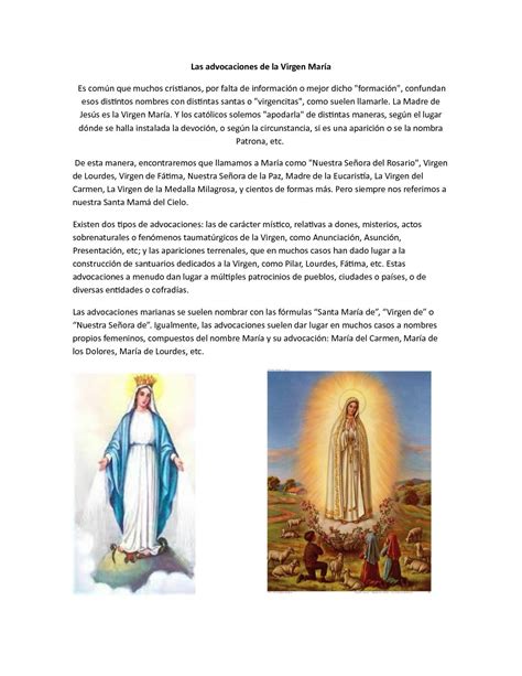 Calaméo Las Advocaciones De La Virgen María