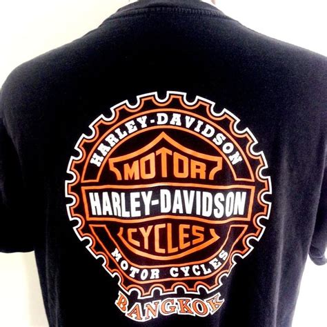 Harley Davidson T Shirt Xl Mens Bangkok Thailand Black Motorcycles