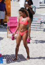 SWIMWEAR Karrueche Tran Wears A Neon Pink Bikini On The Beach In Miami 05 11 2019 Phun Org