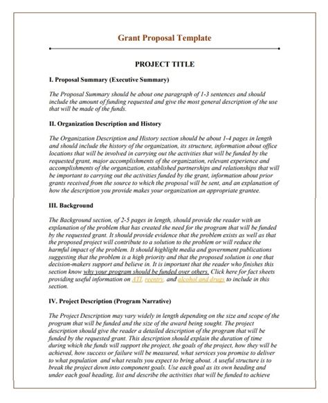 Grant Proposal Template | Free Word Templates