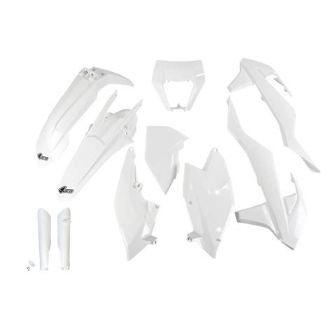 Kit Completo De Plásticos Ufo Ktm Exc 150 2017 2019 Cor Branco