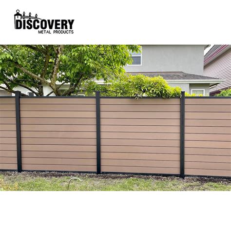 Modern Privacy Outdoor Composite Fence Rot Proof Waterproof Wpc Fence