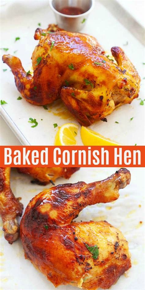 Tender, juicy and one of the best cornish hen recipes! Baked cornish ...