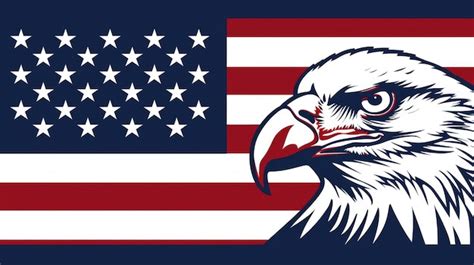 Premium Photo Patriotic Eagle Against The American Flag Illustration