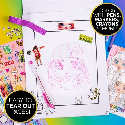 Rainbow High Super Sketch And Create 300 Piece Art Activity Set Doll