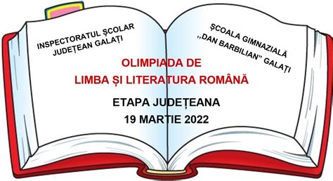 Olimpiada de limba și literatura română etapa județeană 2022 Scoala