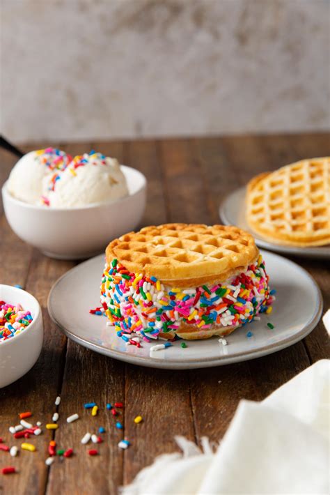 Homemade Waffle Ice Cream Sandwiches - The Wanderlust Kitchen