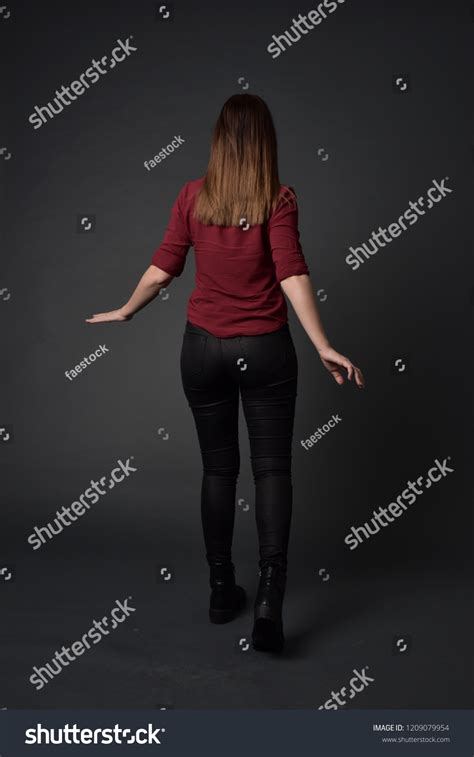 Full Length Portrait Brunette Girl Wearing Stock Photo Shutterstock