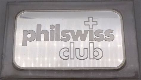 Schweiz Oz O J Argor Heraeus Philswiss Club Unze Silberbarren