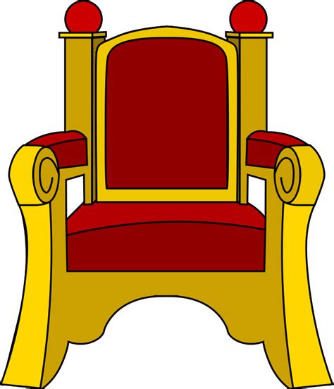 King Sitting On A Throne Clipart Outline