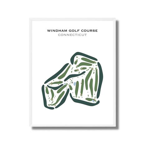 Windham Golf Course CT Golf Course Map Home Decor Golfer Gift For