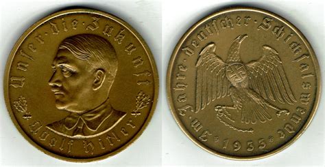 Drittes Reich 1933 Adolf Hitler Medaille auf den Führer Im Jahre