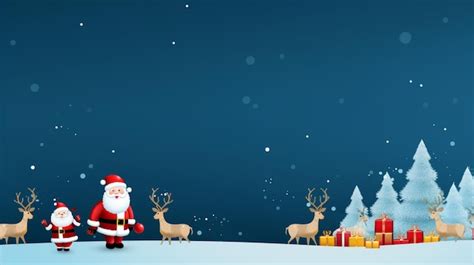 Banner De Navidad Con Espacio En Blanco Para Texto Santa Claus Celebrar